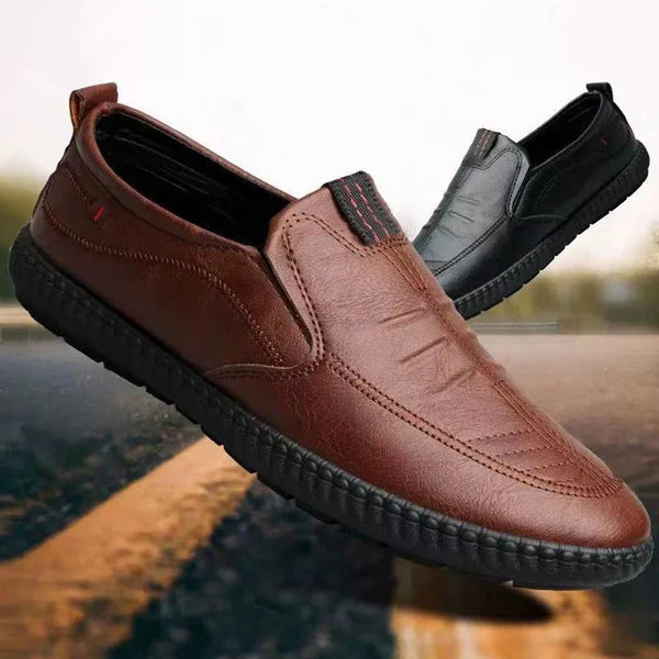 Privazz - Leather Slip-On Moccasins for Men