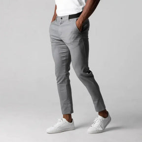 Privazz – Men’s Slim Fit Chino Trousers in Light Grey