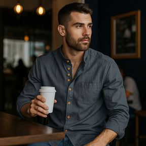 Privazz - Mandarin Collar Shirt Osaka™