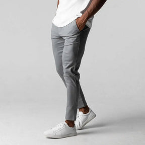 Privazz – Men’s Slim Fit Chino Trousers in Light Grey