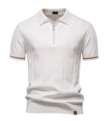 Privazz – Slim Fit Men's Polo with Zip – Minimalist Style and Comfort for Every Occasion
