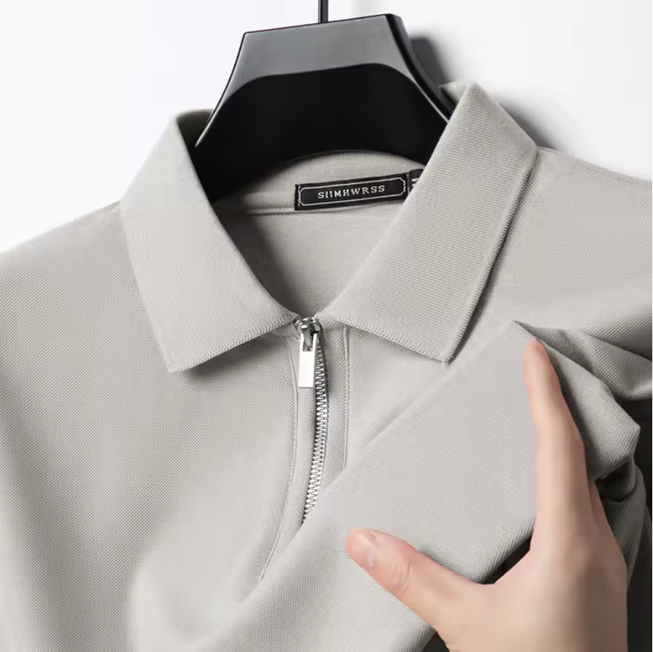Privazz – Men's Polo with Zip – Modern Style & Light Comfort