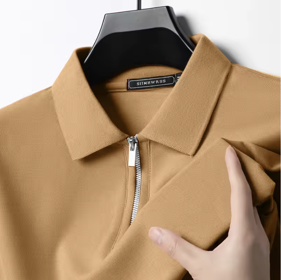 Privazz – Men's Polo with Zip – Modern Style & Light Comfort
