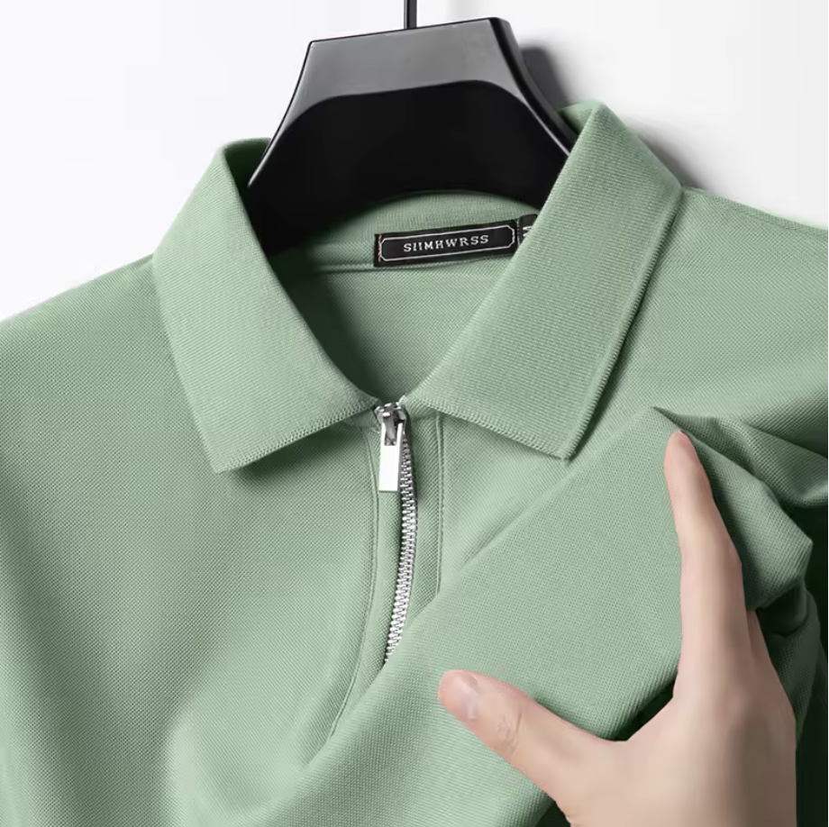 Privazz – Men's Polo with Zip – Modern Style & Light Comfort