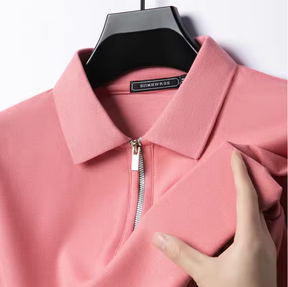 Privazz – Men's Polo with Zip – Modern Style & Light Comfort