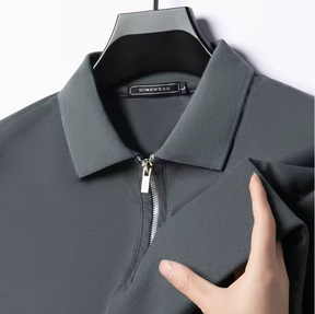 Privazz – Men's Polo with Zip – Modern Style & Light Comfort