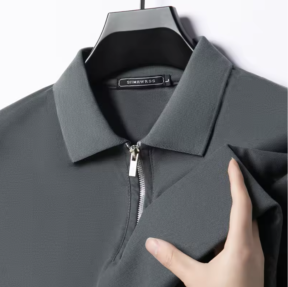 Privazz – Men's Polo with Zip – Modern Style & Light Comfort