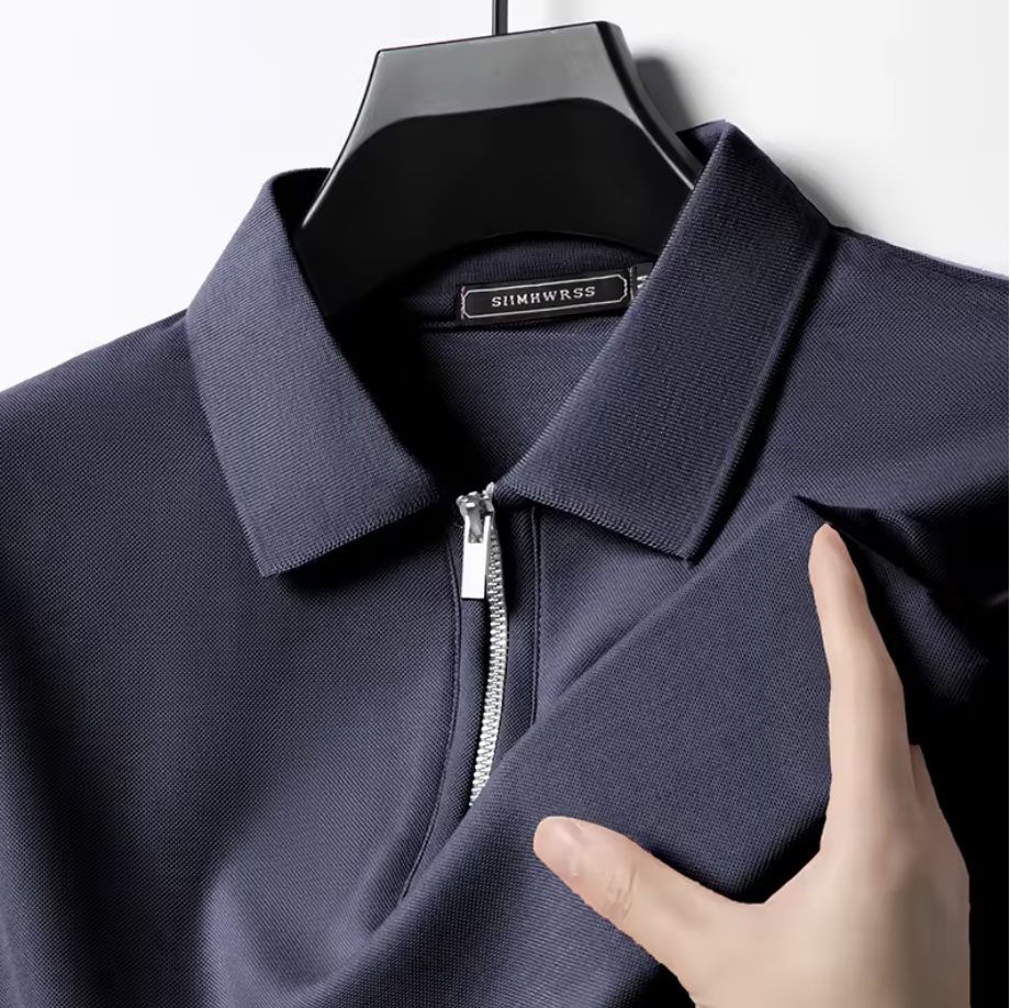 Privazz – Men's Polo with Zip – Modern Style & Light Comfort