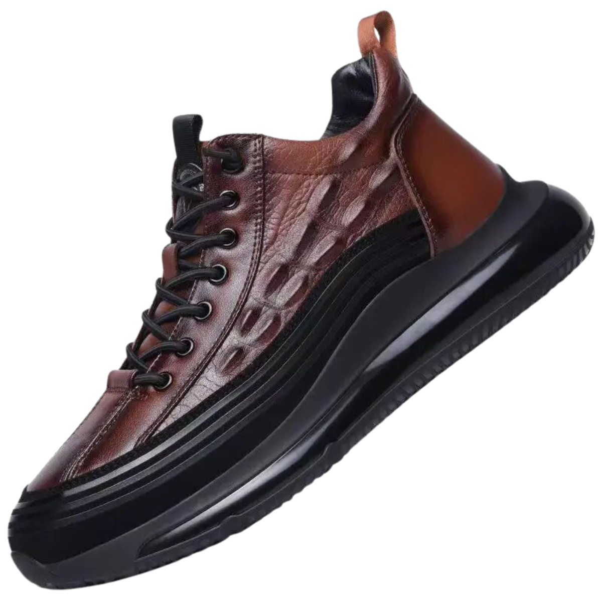 Privazz - Italian Crocodile Print Air Cushion Casual Shoes for Men