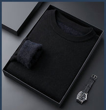 Privazz - Men's Solid Color Thick Cashmere Sweater - High Quality