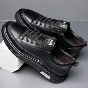 Privazz – Casual Leather Trainers | Flat Sport Style