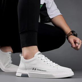 Privazz – Casual Leather Trainers | Flat Sport Style