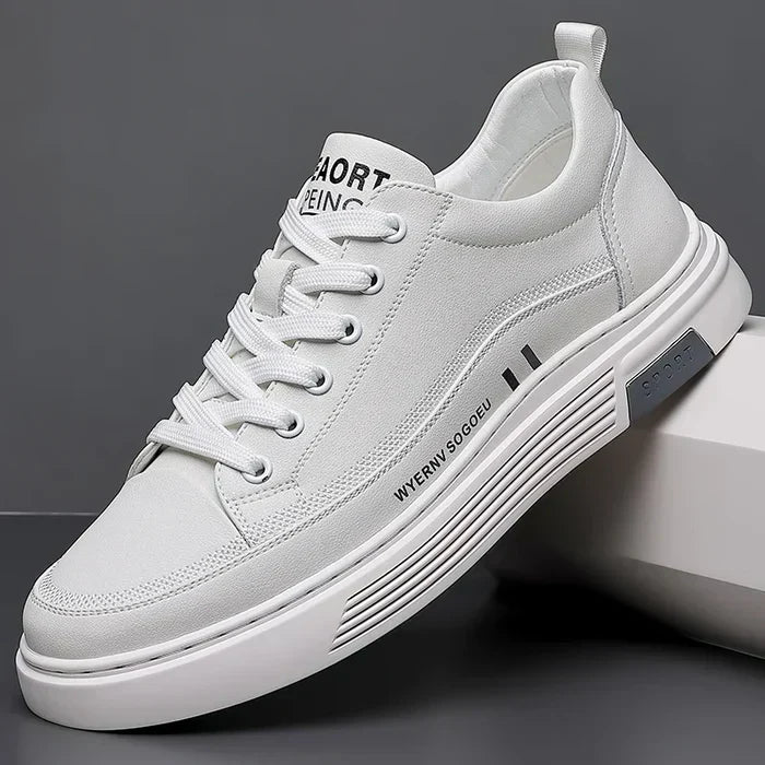 Privazz – Casual Leather Trainers | Flat Sport Style