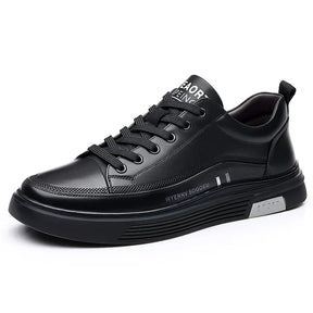 Privazz – Casual Leather Trainers | Flat Sport Style