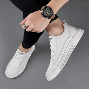 Privazz – Casual Leather Trainers | Flat Sport Style