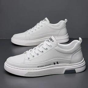 Privazz – Casual Leather Trainers | Flat Sport Style