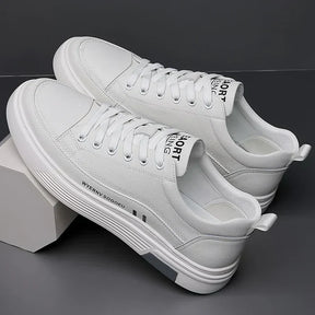 Privazz – Casual Leather Trainers | Flat Sport Style