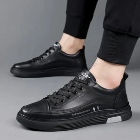 Privazz – Casual Leather Trainers | Flat Sport Style