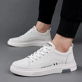 Privazz – Casual Leather Trainers | Flat Sport Style