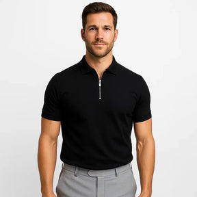 Privazz – Men's Polo with Zip – Modern Style & Light Comfort