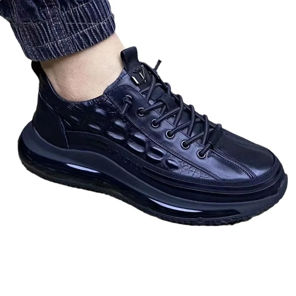 Privazz - Italian Crocodile Print Air Cushion Casual Shoes for Men