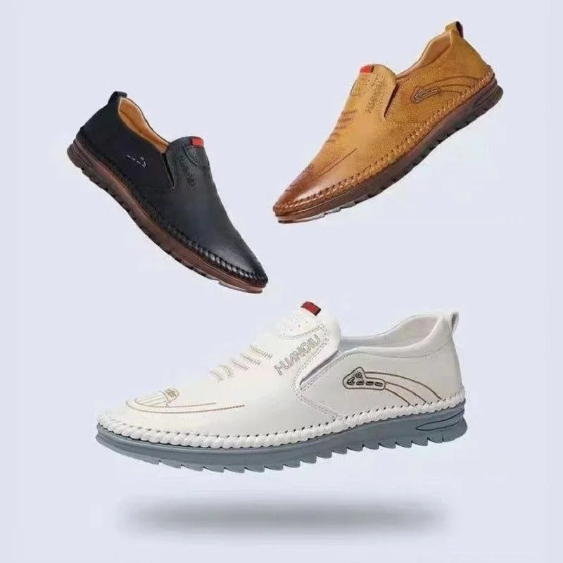 Privazz - Leather Slip-On Moccasins for Men