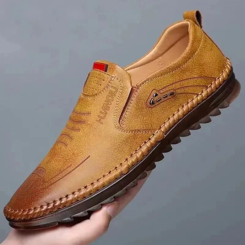 Privazz - Leather Slip-On Moccasins for Men