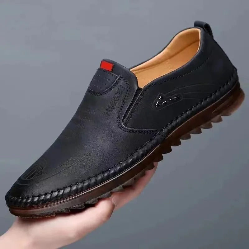 Privazz - Leather Slip-On Moccasins for Men